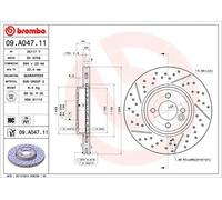 Brembo Disco freno 09.A047.11 anteriore ventilato con verniciatura UV – Set di 2