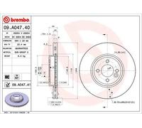 2x Disco freno ventilazione interna 09.A047.41 BREMBO per MINI MINI