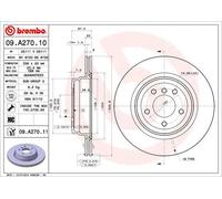 2x Disco freno ventilazione interna 09.A270.11 BREMBO per BMW 3 3 Touring X1