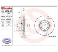 2x Disco freno ventilazione interna 09.A304.10 BREMBO per MITSUBISHI L200
