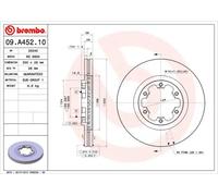 2x Disco freno ventilazione interna 09.A452.10 BREMBO per NISSAN INFINITI