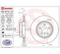 BREMBO 09.A712.11 Disco freno