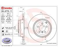 Disco freno BREMBO 09A77211 posteriore, ventilato, altamente carbonizzato, 1 Pezzo