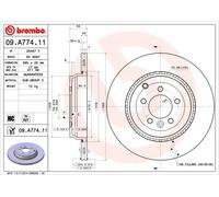 Disco freno BREMBO 09A77411 posteriore, ventilato, altamente carbonizzato, 1 Pezzo