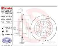 Disco freno BREMBO 09A95911 posteriore, ventilato, altamente carbonizzato, 1 pezzo