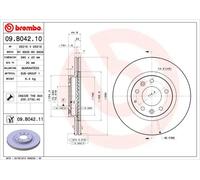 2x Disco freno ventilazione interna 09.B042.11 BREMBO per MAZDA MX-5 III