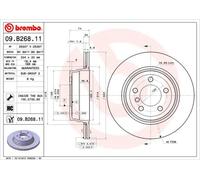 2x Disco freno ventilazione interna 09.B268.11 BREMBO per BMW 7
