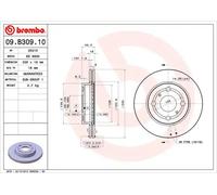 2x BREMBO 09.B309.10 Disco freno per TOYOTA Yaris Schrägheck (P1) 235mm