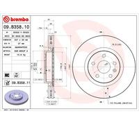 Disco freno - BREMBO 09.B358.11