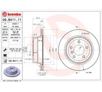 Brembo 09.B411.11 - Disco Freno con Verniciatura UV (Set di 2) - Posteriore