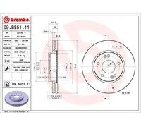 BREMBO 09.B551.11 Disco freno