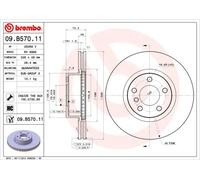 2x Disco freno ventilazione interna 09.B570.11 BREMBO per BMW X3 X4
