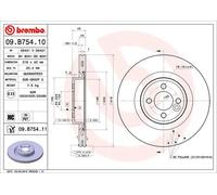 2x Disco freno ventilazione interna 09.B754.11 BREMBO per MINI MINI Coupé MINI