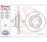 2x Disco freno ventilazione interna 09.B968.11 BREMBO per TOYOTA LAND CRUISER