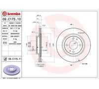 BREMBO 09.C175.11 Disco freno