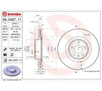 2x Disco freno ventilazione interna 09.C427.11 BREMBO per AUDI A6 Allroad C7