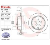 2x Disco freno ventilazione interna 09.C662.11 BREMBO per SUBARU TOYOTA