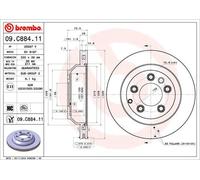 COPPIA DISCHI FRENO POST BREMBO VW TOUAREG 3.0 TDI 155KW 06>10 09C88411