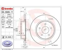 Disco freno BREMBO 09C92911 posteriore, ventilato, 1 Pezzo