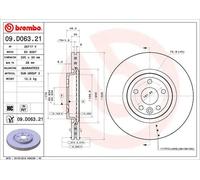 2x Disco freno ventilazione interna 09.D063.21 BREMBO per LAND ROVER JAGUAR