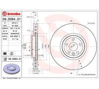 Disco freno BREMBO 09D06421 anteriore, ventilato, altamente carbonizzato, 1 Pezzo