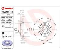 BREMBO 09.D103.11 Disco freno