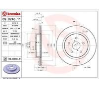 2x Disco freno ventilazione interna 09.D246.11 BREMBO per SUBARU LEVORG OUTBACK