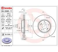 BREMBO 09.D280.11 Disco freno