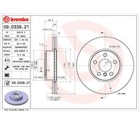 2x Disco freno ventilazione interna 09.D338.21 BREMBO per BMW 2 Coupé