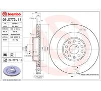 2x Disco freno ventilazione interna 09.D773.11 BREMBO per TESLA MODEL S MODEL X