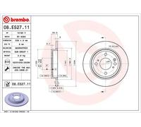 2x Disco freno ventilazione interna 09.E528.11 BREMBO per INFINITI Q50 FX QX70 M
