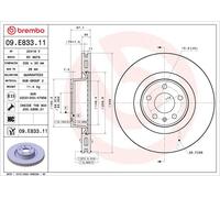 BREMBO 09.E833.11 Disco freno