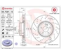 2x Disco freno ventilazione interna 09.F291.13 BREMBO