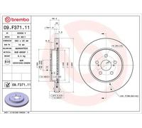 BREMBO 09.F371.11 Disco freno