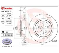 2x BREMBO 09.N266.21 Coated Disc Line Disco freno per TESLA Model S (5YJS) 365mm