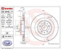 Brembo Disco freno 09.N446.11 Posteriore per Tesla Model Y (5YJY) 335 mm