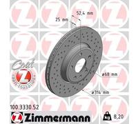 ZIMMERMANN 100.3330.52 Disco freno