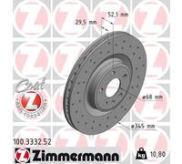 2x Disco freno ventilazione interna 100.3332.52 ZIMMERMANN per AUDI Q5 A5 A4 B8