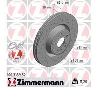 ZIMMERMANN 100.3359.52 Disco freno