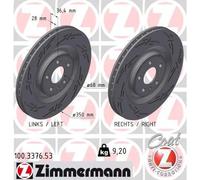 ZIMMERMANN 100.3376.53 Disco freno