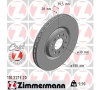 2 x ZIMMERMANN 110.2217.20 Disco freno per ALFA ROMEO,JEEP,JEEP (GAC FCA)