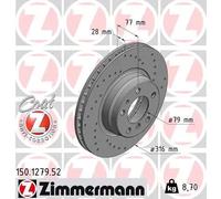 ZIMMERMANN 150.1279.52 Disco freno