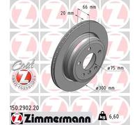 2x Disco freno ventilazione interna 150.2902.20 ZIMMERMANN per BMW 3 3 Touring