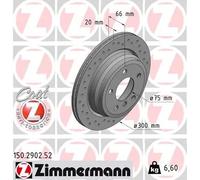 2x Disco freno ventilazione interna 150.2902.52 ZIMMERMANN per BMW 3 3 Touring