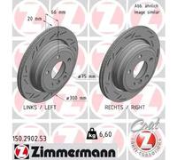 2x Disco freno ventilazione interna 150.2902.53 ZIMMERMANN per BMW 3 3 Touring