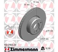 2x Disco freno ventilazione interna 150.2903.20 ZIMMERMANN per BMW 1 3 3 Touring