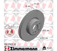 2x Disco freno ventilazione interna 150.2903.32 ZIMMERMANN per BMW 1 3 3 Touring
