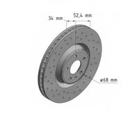 1x Disco Freno Zimmermann 150.2905.20 Coat Z per Bmw Assale Anteriore