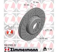 2x Disco freno ventilazione interna 150.2905.32 ZIMMERMANN per BMW 1 3 3 Touring