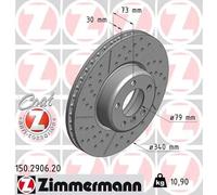 Dischi Zimmermann Anteriori Sport Coat Z BMW Serie 1 2 3 4 M-Perfomance 340mm